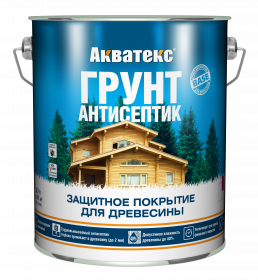 Грунт-Антисептик Акватекс Base 0.8л Защитный Состав для Древесины Бесцветный.