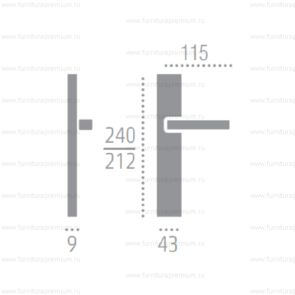 Ручка на планке Extreza Hi-Tech Aqua 113 CYL PL13