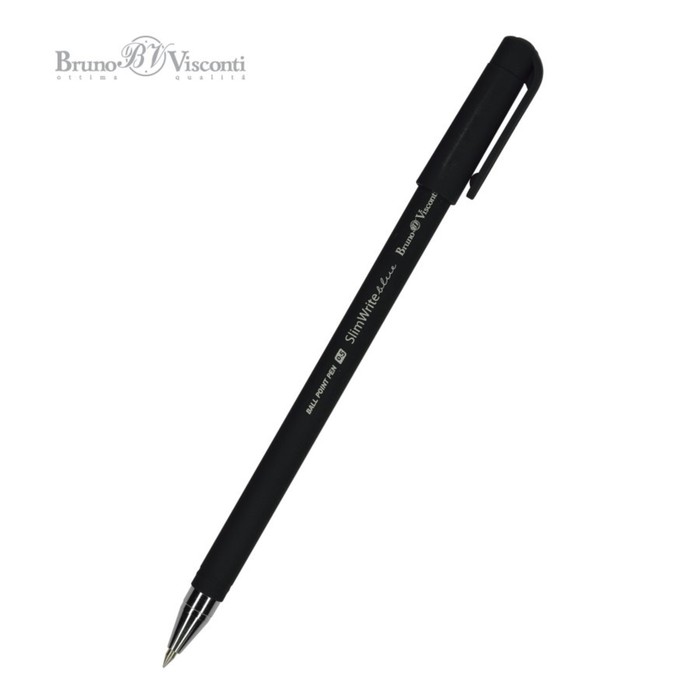 Ручка шариковая SlimWrite. BLACK, стержень синий, узел 0.5 мм