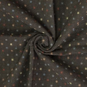Фактурный хлопок клетка, фон темно-коричневый 50х37