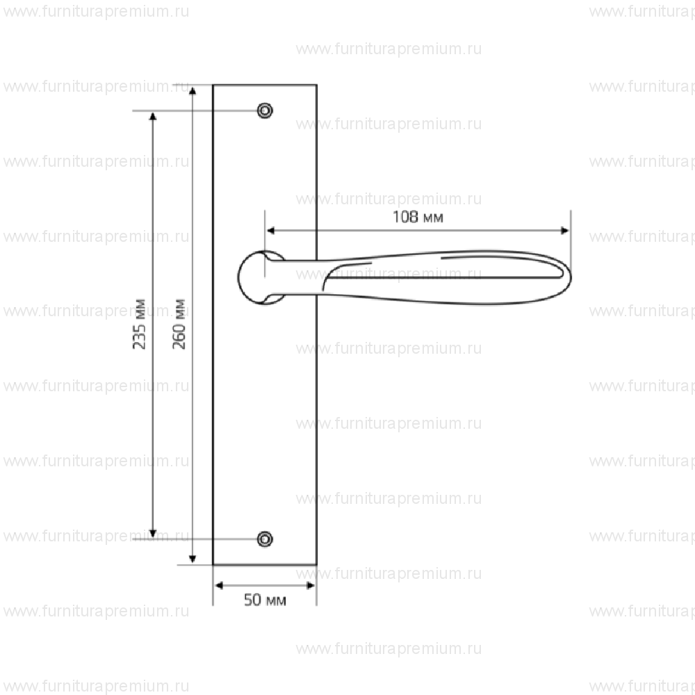 Ручка на планке Extreza Hi-Tech Como 322 CYL PL13