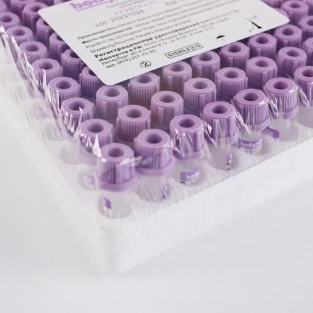 Микропробирки без капилляра с ЭДТА К2, 0,25-0,5 мл, 10х45 мм, Bodywin