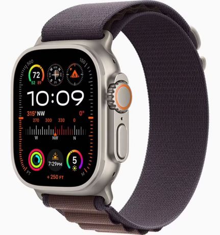 Apple Watch Ultra 2 49mm Titanium Case with Indigo Alpine Loop