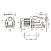 Насос AquaViva LX SFE200 (220V, пф, 22,5m3/h*12m, 1,5kW, 2HP)