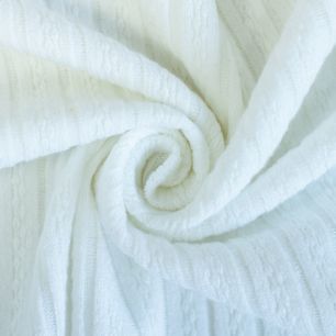 Трикотажная ткань косичка, цвет молочный 50*40