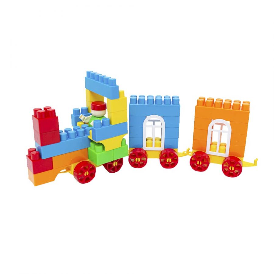 Конструктор "Паровозик" (68 детали  в контейнере 4,5л.)