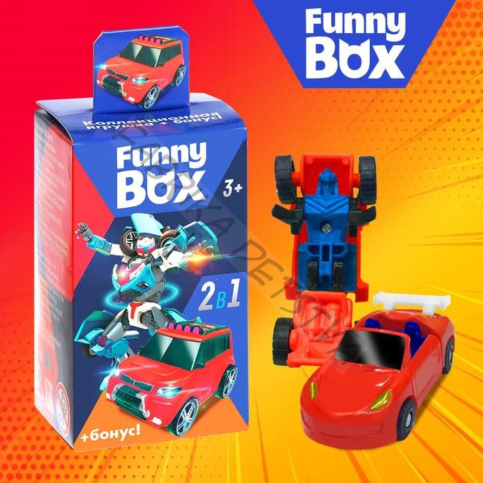 Набор для детей Funny Box «Трансформеры» Набор: карточка, фигурка, лист наклеек, МИКС