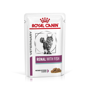 Роял канин Ренал c рыбой в соусе для кошек (Renal With Fish) пауч 85г.