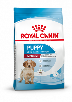 Royal Canin Medium Puppy Корм сухой для щенков средних размеров (вес 11-25 кг) до 12 месяцев (Медиум Паппи)