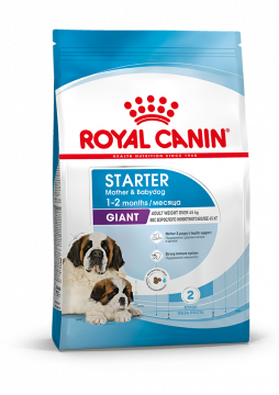 Royal Canin Giant Starter Корм сухой полнорационный для собак очень крупных пород (> 45 кг) в конце беременности и в период лактации, а также для щенков в период отъема от матери и до 2-х месячного возраста