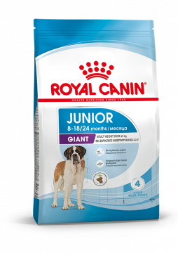 Royal Canin Giant Junior Корм сухой полнорационный для щенков очень крупных пород (вес взрослой собаки более 45 кг) в возрасте от 8 до 18/24 месяцев