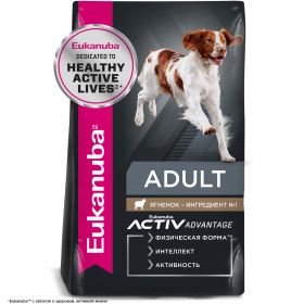 Eukanuba Adult All Breed корм для взрослых собак всех пород ягненок с рисом