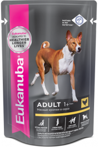 Eukanuba влажный корм для взрослых собак с курицей пауч 100 г
