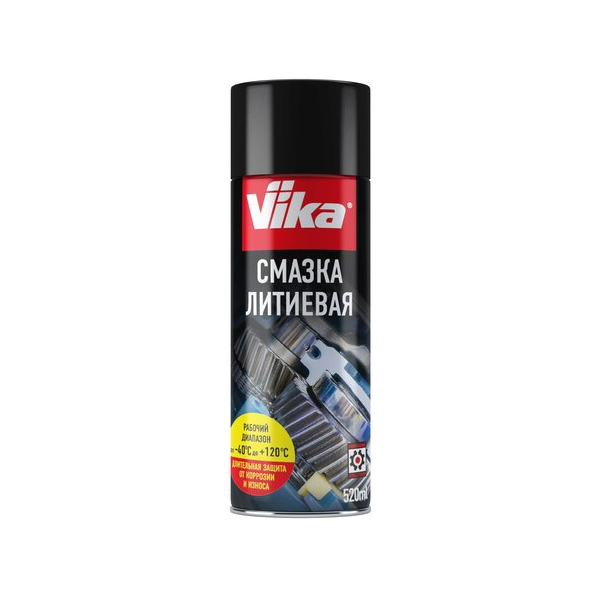 Vika Аэрозольная смазка литиевая универсальная, объем 520мл.