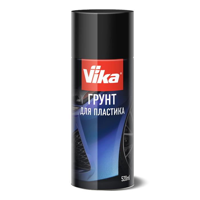 Vika Аэрозольный грунт для пластика, активатор адгезии, цвет прозрачный, объем 520мл.