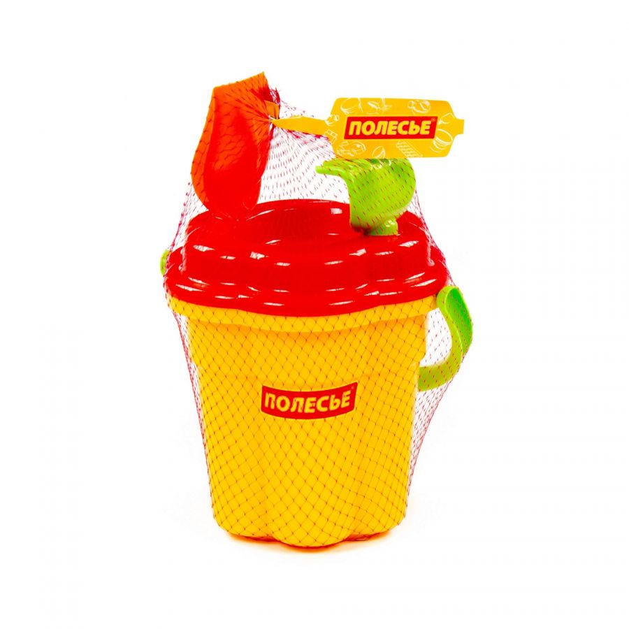 Набор №78: ведро-цветок большое, ситечко-цветок большое, лопатка №5, грабельки №5