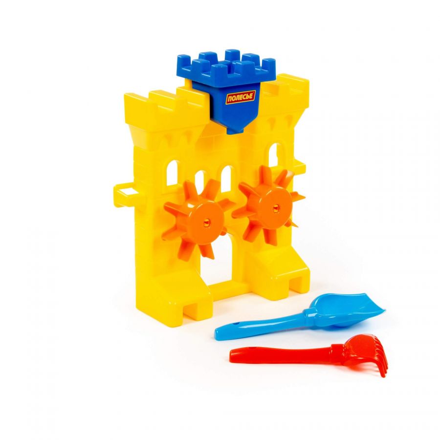 Набор №475: песочная мельница "Крепость", лопатка №5, грабельки №5