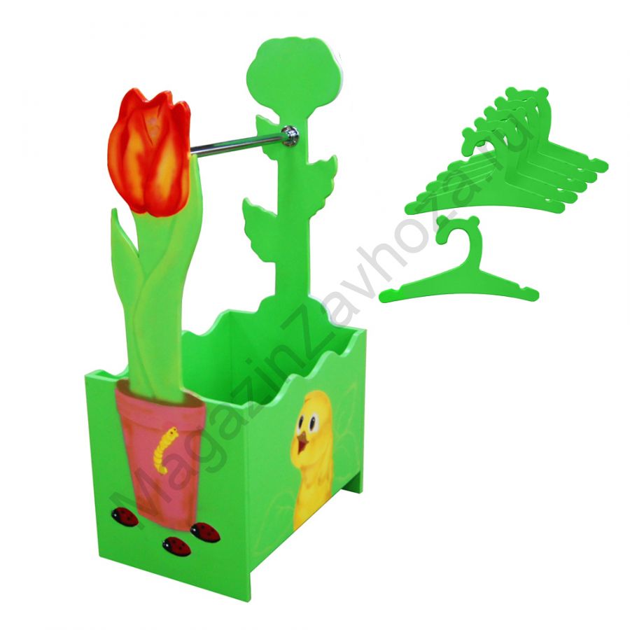 ИГРОВАЯ МЕБЕЛЬ ВЕШАЛО ЦВЕТЫ (ФАНЕРА)