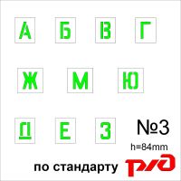 Комплект трафаретов букв №3, высота 84 мм