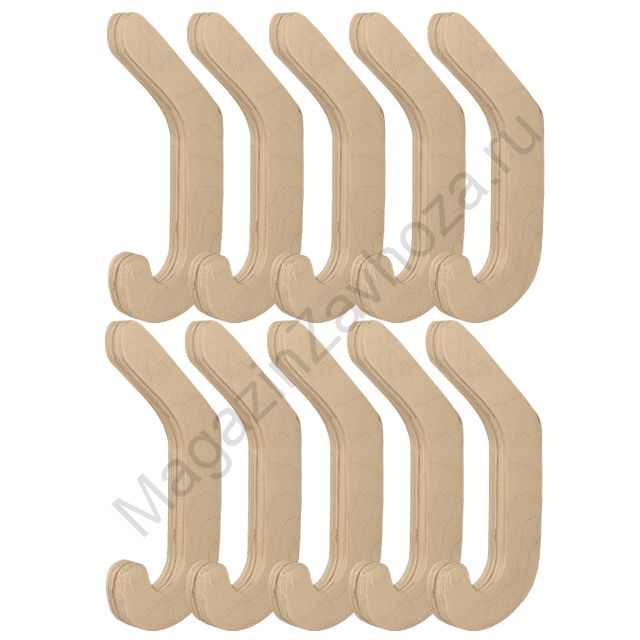 Крючок фанера большой ЛАК