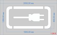 Трафарет "Зарядка автомобилей" по ГОСТу для дорожной разметки
