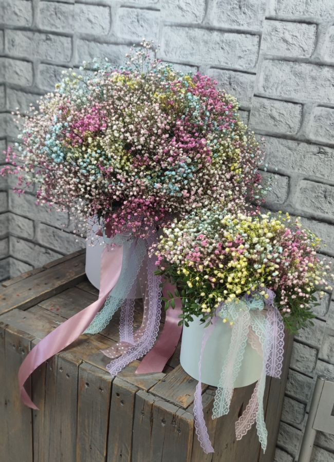 Flowersbox с гипсофилой
