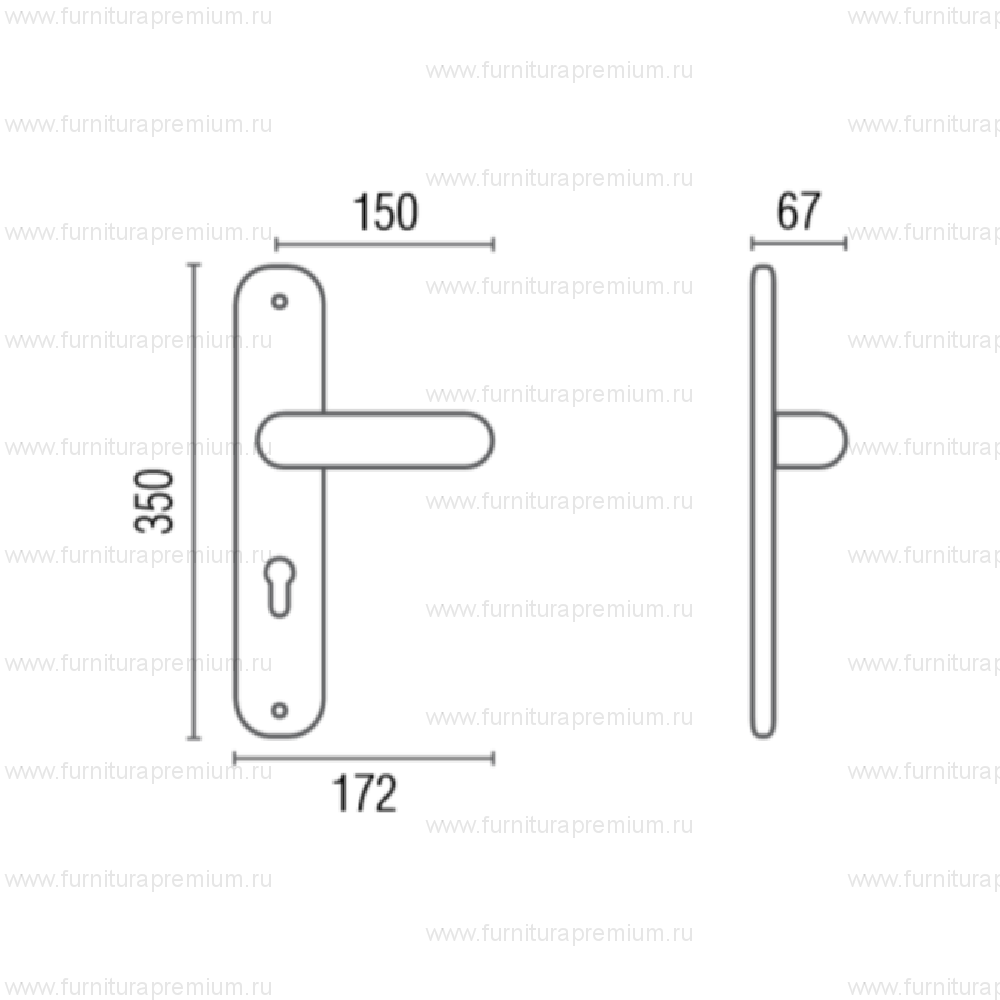 Ручка на планке Class Jumana 1100 Swarovski