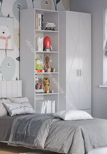 Стеллаж с полками "Сандра" Белый лофт