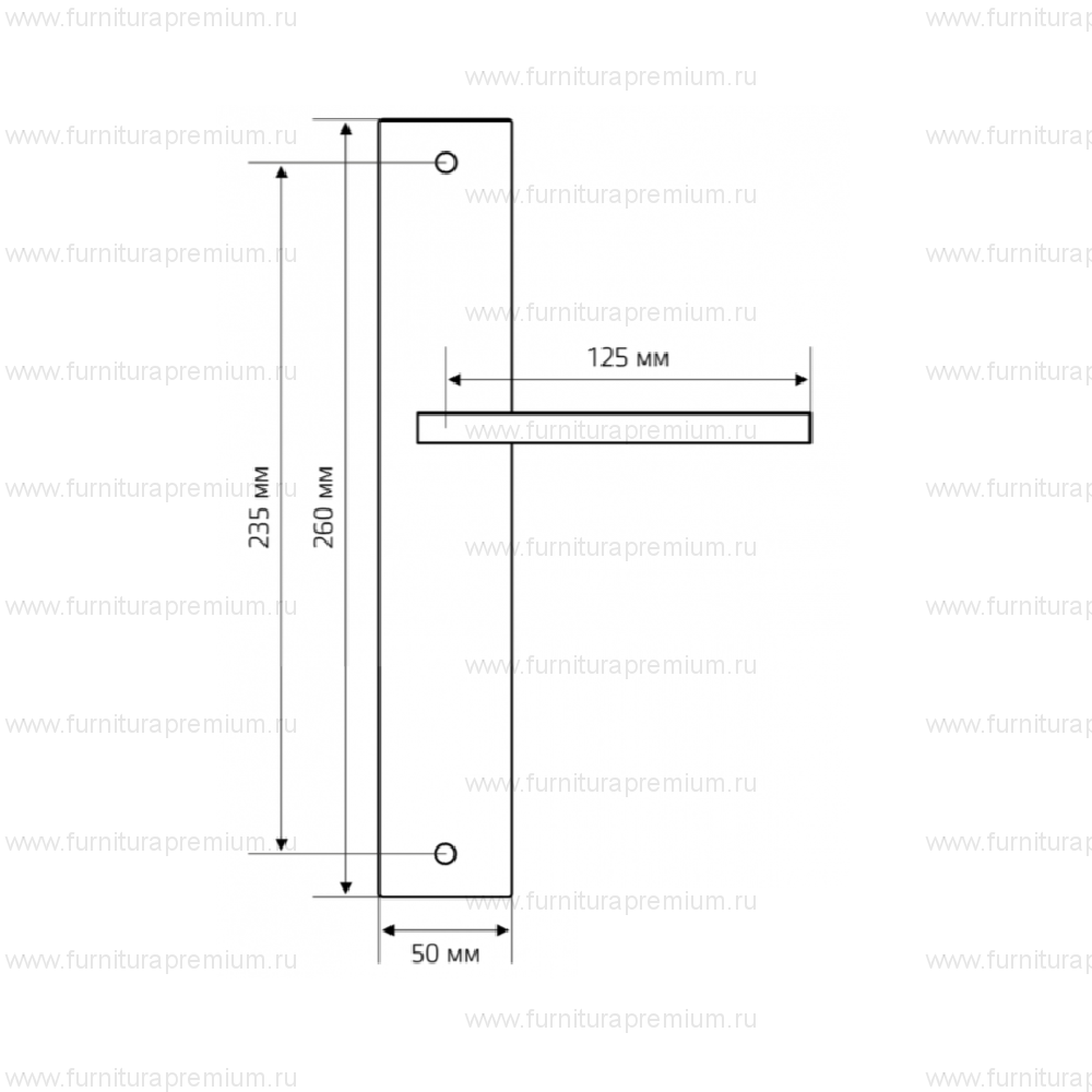 Ручка на планке Extreza Azimut Black 102 PL11