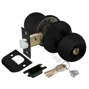Ручка Ajax (Аякс) защелка DK682 BL-ET (6082 BL-E) (кл./фик.) черный ID товара: 44445