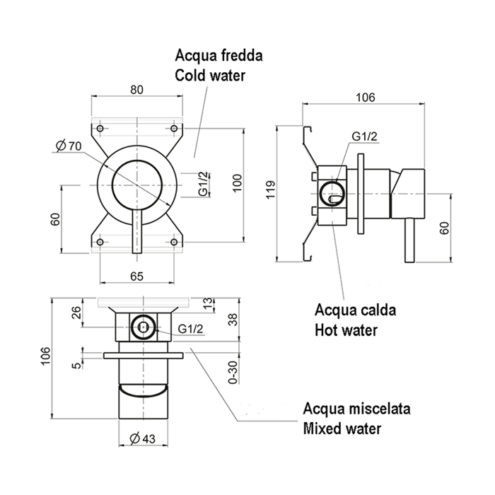 Смеситель для душа Cisal Xion XI000304 ФОТО