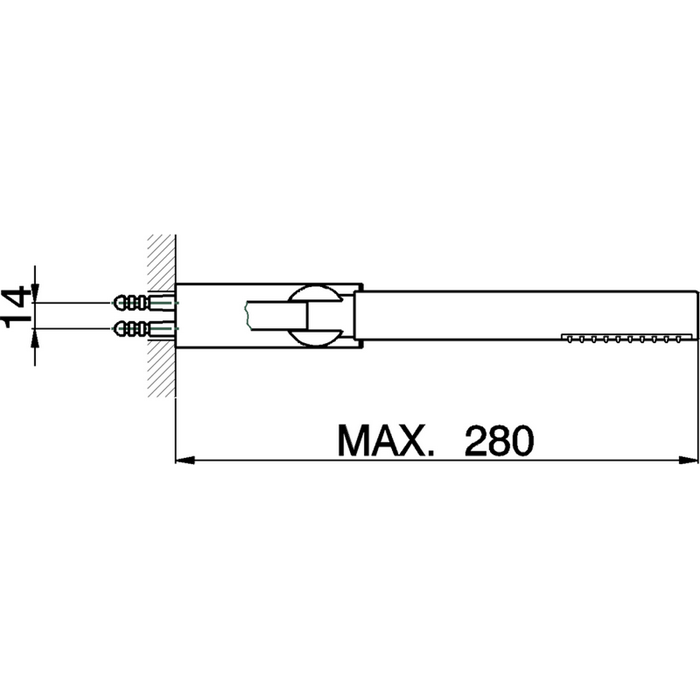 Хромированный душевой гарнитур Cisal Shower DS01810021