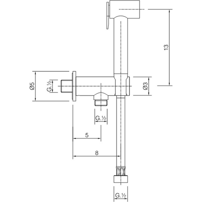 Гигиенический душ Cisal Shower CY00791021 120 см хром ФОТО