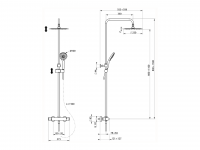 Душевая стойка Cisal Colonne Doccia A3C82080 схема 2