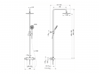 Душевая стойка Cisal Colonne Doccia SCC82100 схема 2