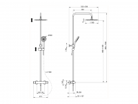 Душевая стойка Cisal Colonne Doccia A3C82090 схема 2