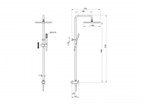 Душевая колонна Cisal Colonne Doccia DSV72010 схема 2