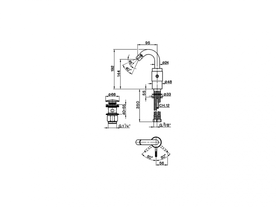 Смеситель для биде Cisal Step ST000550 ФОТО