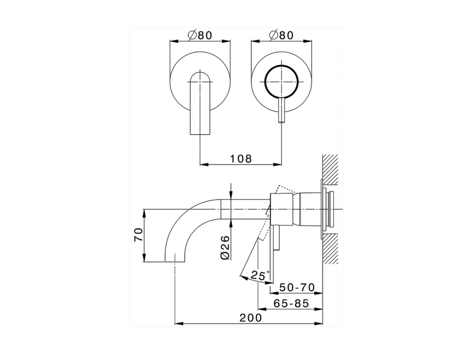 Смеситель для раковины Cisal Nuova Less LN00551D/LN00551E/LN00551F ФОТО