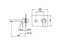 Смеситель для раковины Cisal Softcube SC005510 схема 2