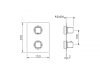 Смеситель для ванны и душа Cisal Wave WE019100 схема 2