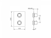 Смеситель для ванны и душа Cisal Wave WE019200 схема 2