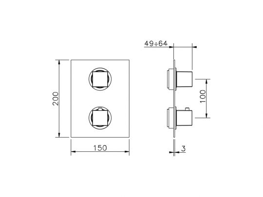 Смеситель для ванны и душа Cisal Wave WE019200 схема 2