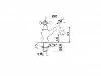 Кран для раковины Cisal Arcana AR000900 схема 2