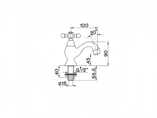 Кран для раковины Cisal Arcana AR000900 схема 2