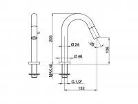 Кран для раковины Cisal Slim LM000910 схема 2