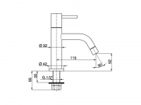 Кран для раковины Cisal Nuova Less LN000900 схема 2