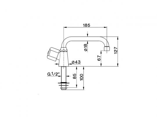 Кран для раковины Cisal Tr TR000750 схема 2
