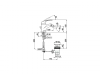 Смеситель для биде Cisal Flash FL000552 схема 2