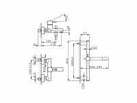 Смеситель для ванны Cisal Slim SM000060 схема 2